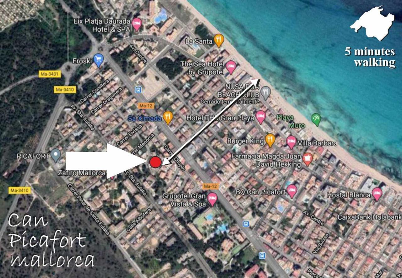 Villa Beach Palmitos Can Picafort  Luaran gambar